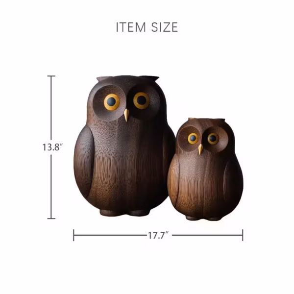 Hand Carved Wooden Owl
