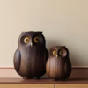 hand carved wooden owl