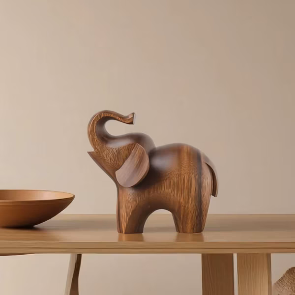 Hand Carved Wooden Elephant