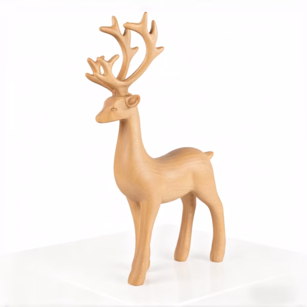Hand Carved Standing Deer