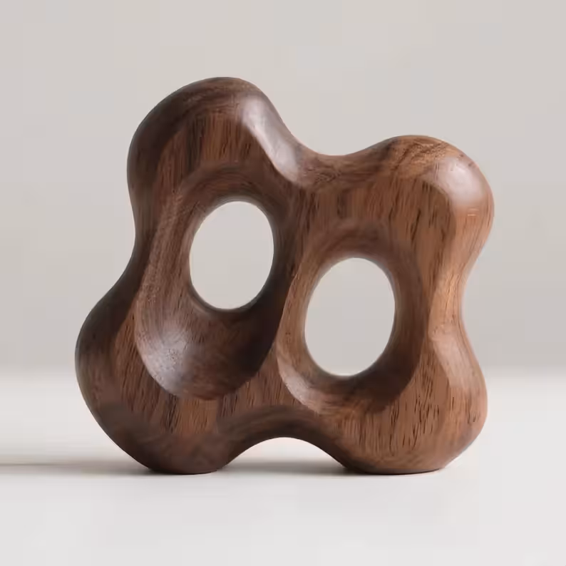 Handcarved solid wood sculpture