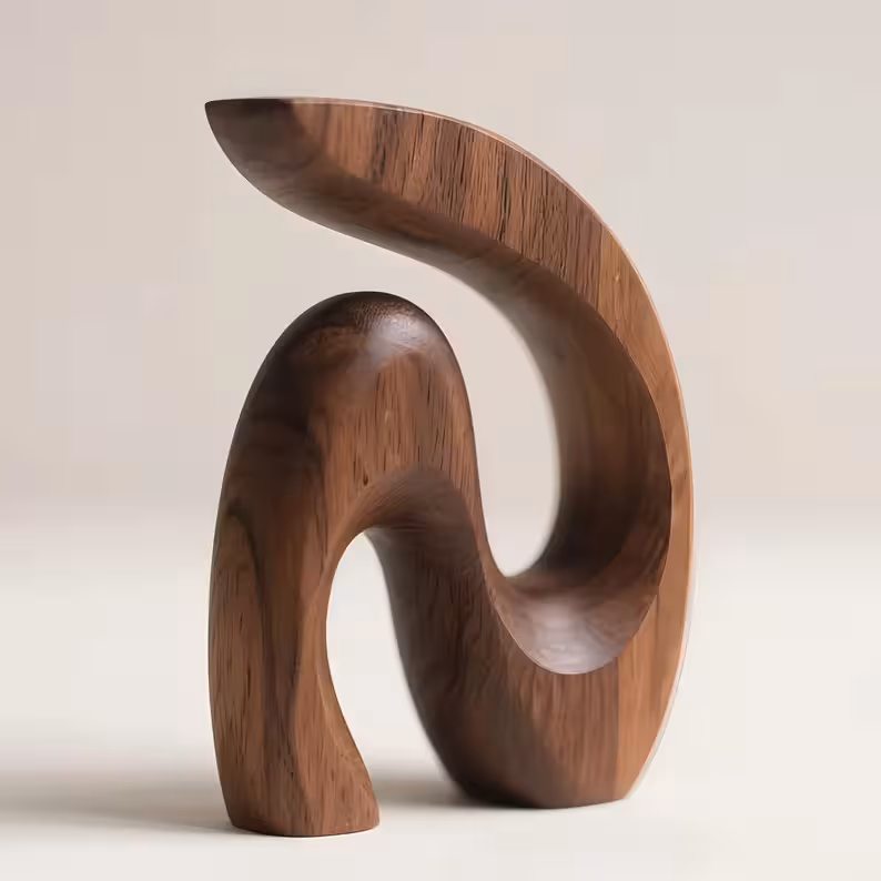 Handcarved solid wood sculpture