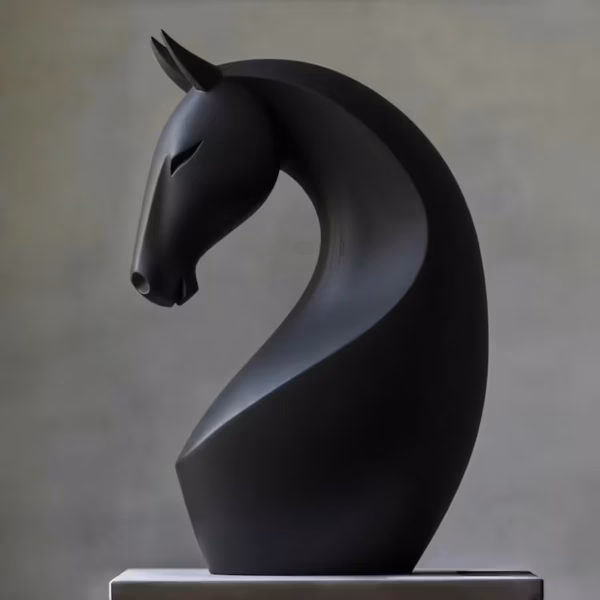 Hand-Carved Wooden Horse
