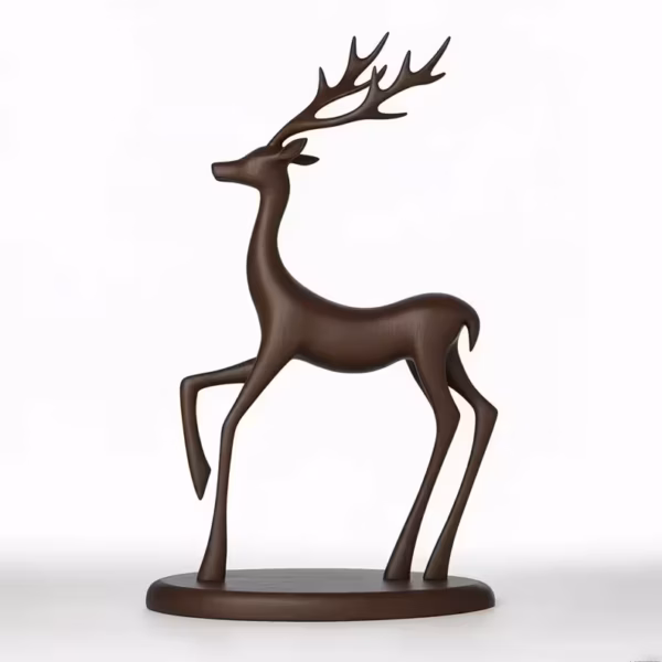 Hand Carved Standing Deer