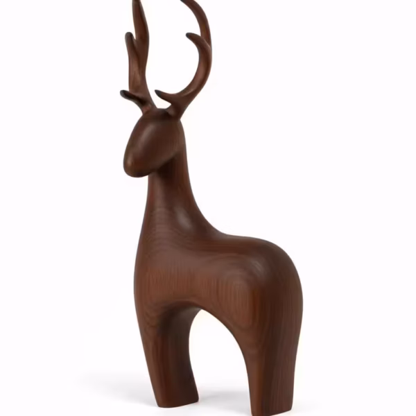 Hand Carved Standing Deer