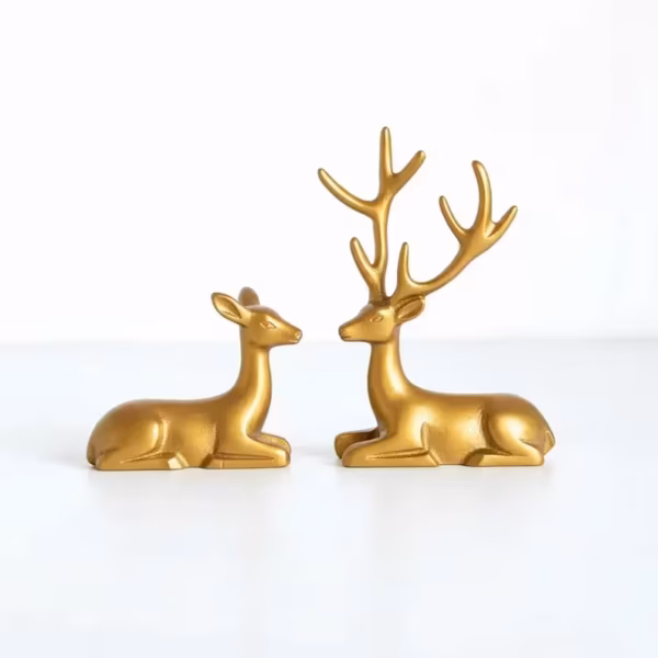 Golden Wooden Deer