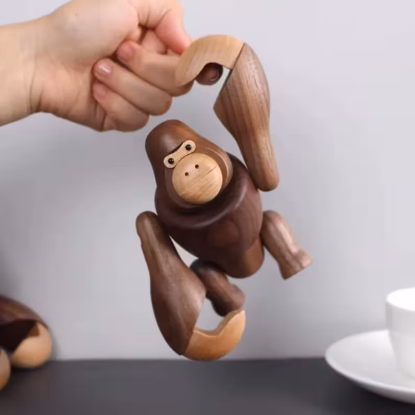 Articulated Wooden Gorilla Toy