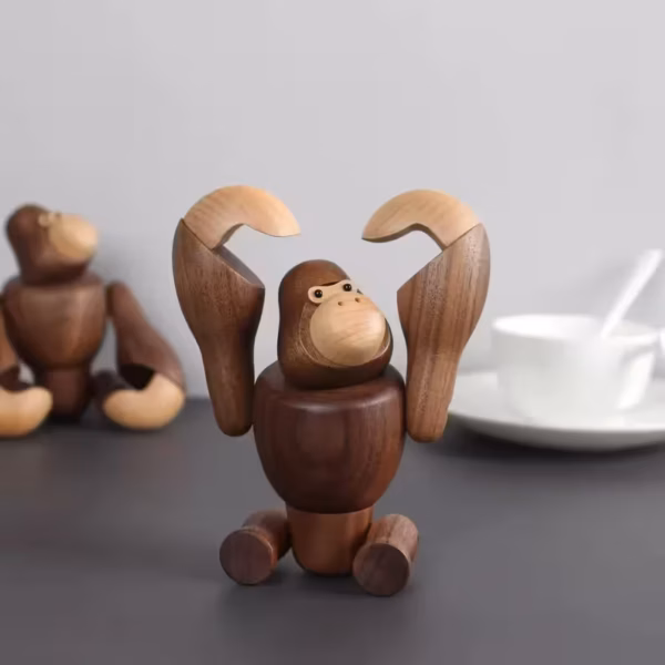 Articulated Wooden Gorilla Toy