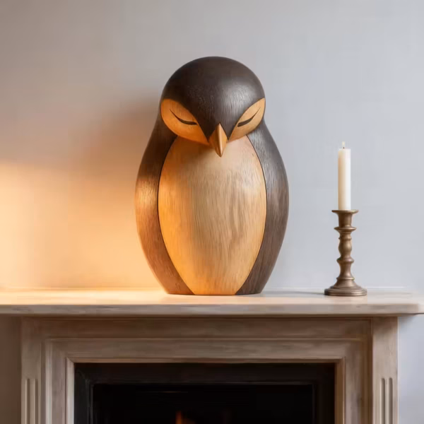 Wooden Penguin with Two-Tone